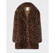 Tira Fur Jacket - Brown Leo