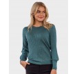 Loline solid knit blouse - støvet grøn