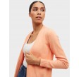 Viril open L/S Knit Cardigan - coral