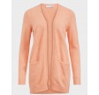 Viril open L/S Knit Cardigan - coral