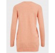 Viril open L/S Knit Cardigan - coral