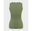 Silk Top Vintage Lace - Grøn Salvie