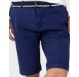 Belted bermuda shorts - navy