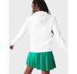 Women's cotton blend Fleece Zip hoodie - hvid