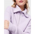 Viril half zip strik - Pastel lilla