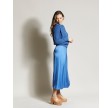 Satine nederdel - Royal blue