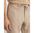 Relaxed linen pants - dry sand