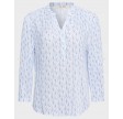 Maia skjortebluse - Blå/hvid