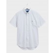 Regular fit oxford skjorte med tryk - Hvid
