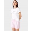 Women's Organic Pajama Set - Pink/White