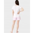 Women's Organic Pajama Set - Pink/White
