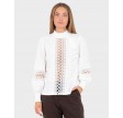 Katie Embroidery blouse - Hvid