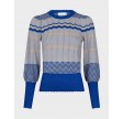 Dary stripe knit blouse - Blå