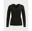 Viril V-neck L/S knit - black