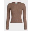 Selina knit blouse - Dark taupe