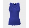 Silk Top W. Lace - Very blue