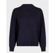 Binni solid knit bluse - Navy