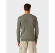 Crewneck cabel sweater - Grøn