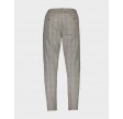 Checked pleat pants - Sand