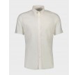 Cotton/linen short sleeve shirt - White 