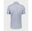 Cotton/linen short sleeve shirt - Light blue