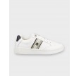 Court Sneakers With Webbing - White