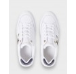 Court Sneakers With Webbing - White