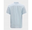 Reg Linen Stripe SS Shirt - Capri Blue