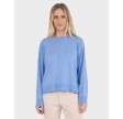Binni solid knit bluse - Sky blue