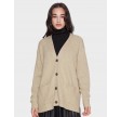 Viril oversize knit cardigan - Natural melange