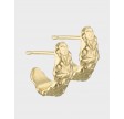 Øreringe i foil print - Guld