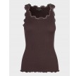 Silk Top Vintage Lace - Black/Brown