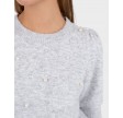 Maia Pearl Knit Tee - Light Grey