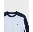 Børstet Fleece Colourblock Sweatshirt - Støvet Lyseblå