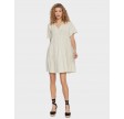 Viprisilla v-neck short dress - Light natural