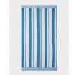 Striped Cotton Terry Beach Towel - Blue