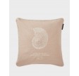 Sea Embroidered Pillow Cover - Beige