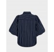 SebiCC Stripe Puff Shirt - Navy