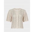 Ellen Crochet Knit Cardigan - Sand