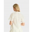 Micheline Emb Blouse - Off White