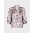 Roselle paisley border blouse - Dusty rose