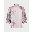 Roselle paisley border blouse - Dusty rose