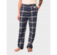 Konrad checked flannel pajama pants - Navy