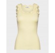 Babette silk top long - Pastel yellow