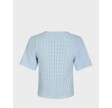 Meiko Solid Knit Blouse - Light Blue