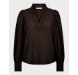 Shina V-Blouse - Dark Brown