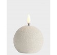 Glitter Round Candle - White