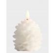 Pine Cone Candle - White