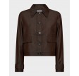 Terry Denim Jacket - Dark Brown