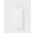 Short Sleeve V-neck T-shirt - Hvid